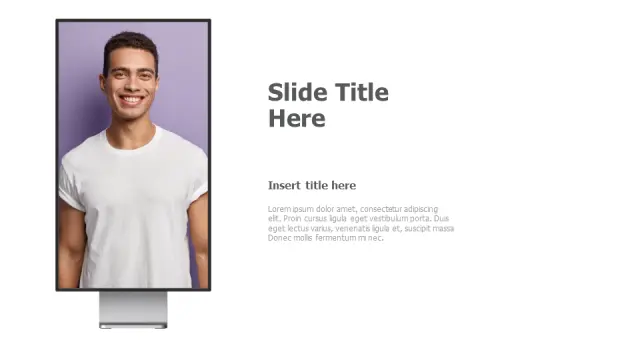 Digital Monitor Portrait Display Mockup | PPT Design