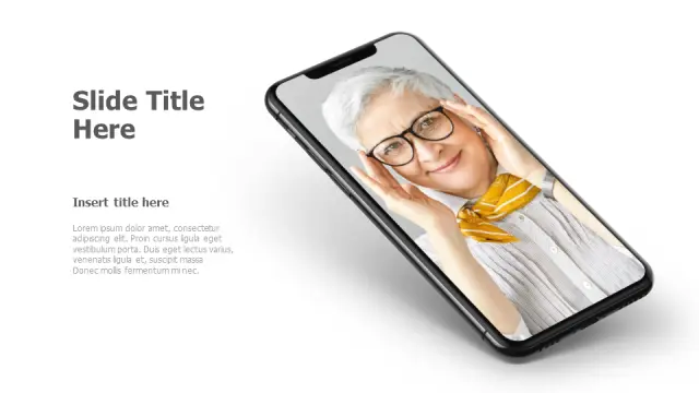 iPhone Portrait Display Slide Layout | Devices | PPT Design