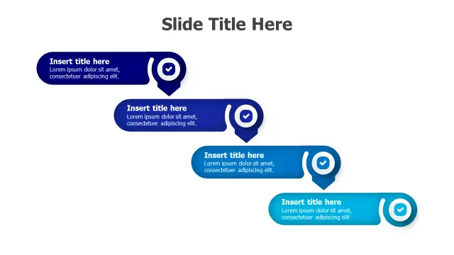 4-Step Process Checkmark Arrow Sequence | PPT Design