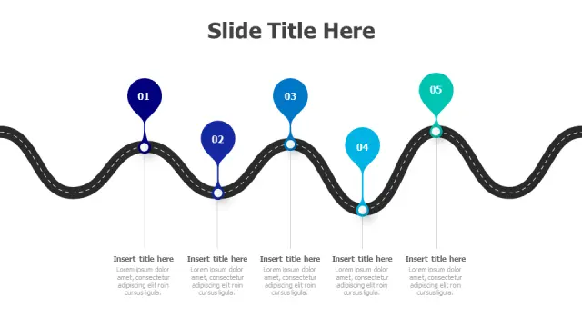 Winding Road Milestone Timeline Infographic | PPT Design
