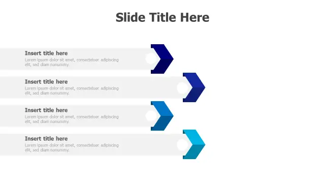 4-Step Process Flow Chevron Arrows | Arrows | PPT Design