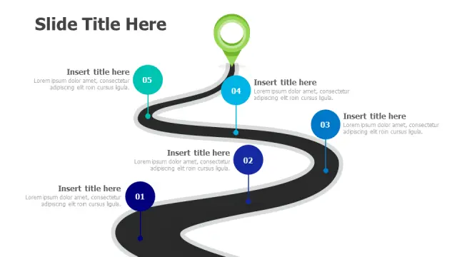 Winding Path Milestone Roadmap Template — Alteâ€¦ | PPT Design
