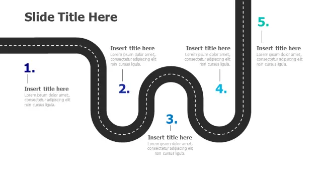 Winding Road Path Process Template | Roadmap | PPT Design