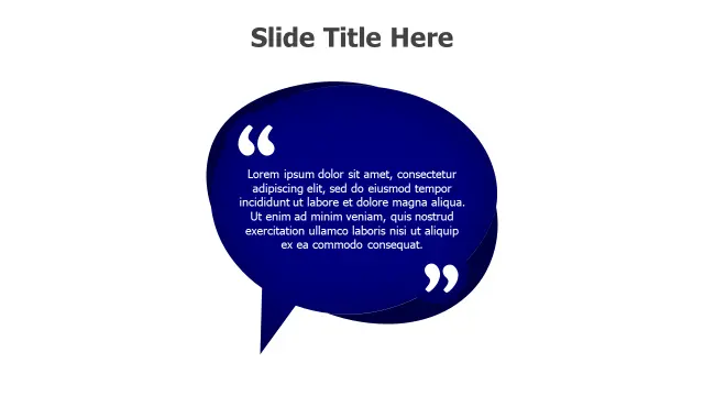 Speech Bubble Quote Display Layout | Quotes | PPT Design