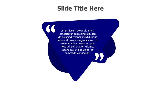 Blue Speech Bubble Quote Display | Quotes | PPT Design
