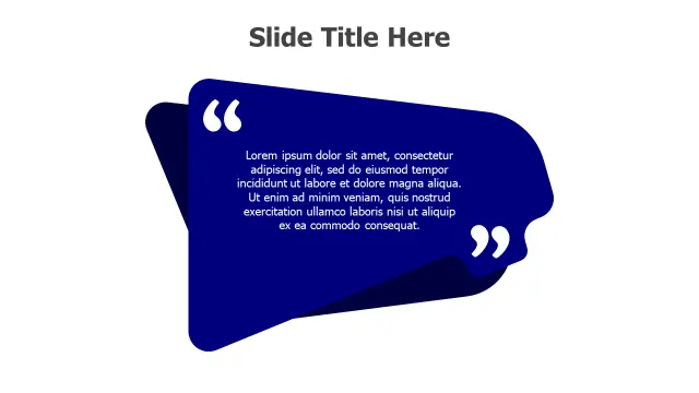 Curved Speech Bubble Quote Block | Quotes | PPT Design