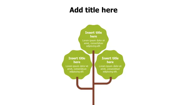 Three Branch Tree Hierarchy Infographic | Trees | PPT Design