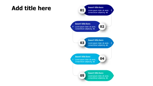 5-Step Vertical Process Chain Infographic | PPT Design