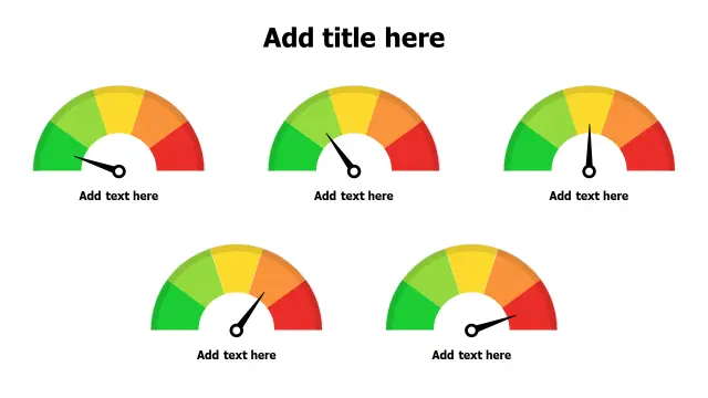 Performance Speedometer Grid Five Gauge Layout | PPT Design