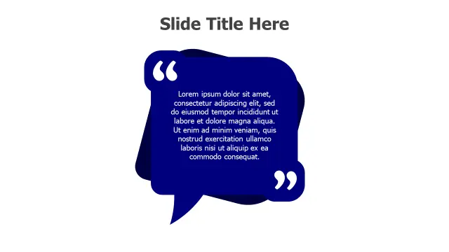 Corporate Speech Bubble Quote Display | Quotes | PPT Design