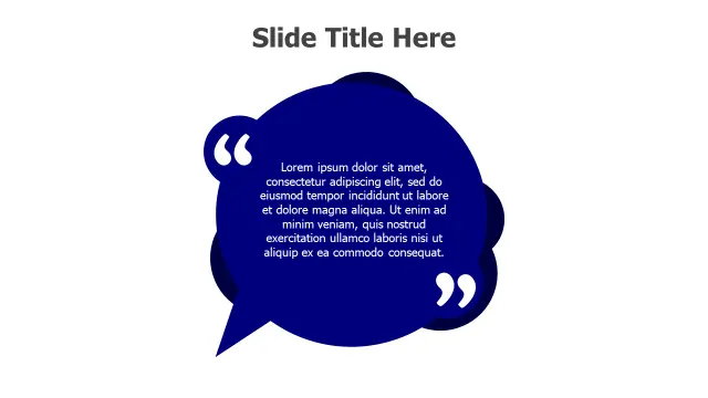 Cloud Speech Bubble Quote Layout | Quotes | PPT Design