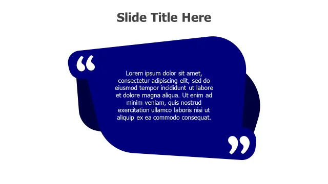Blue Speech Bubble Quote Layout | Quotes | PPT Design