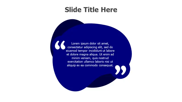 Blue Organic Speech Bubble Quote | Quotes | PPT Design