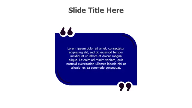 Blue Rounded Quote Block Template | Quotes | PPT Design