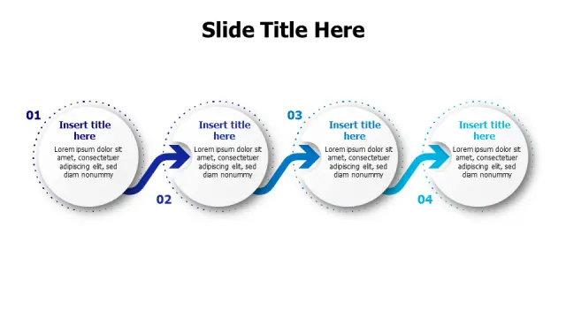 Four Stage Circular Arrow Process Flow — Alterâ€¦ | PPT Design