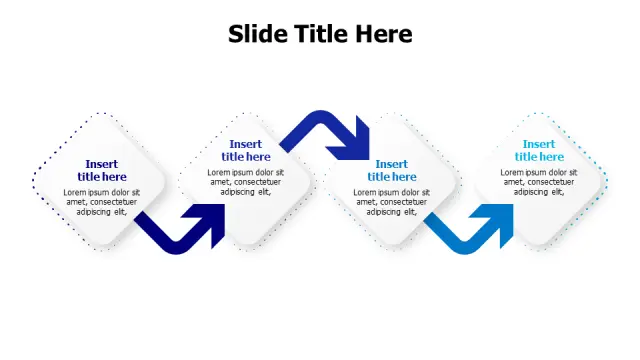 Four Step Arrow Chain Process Flow | Arrows | PPT Design