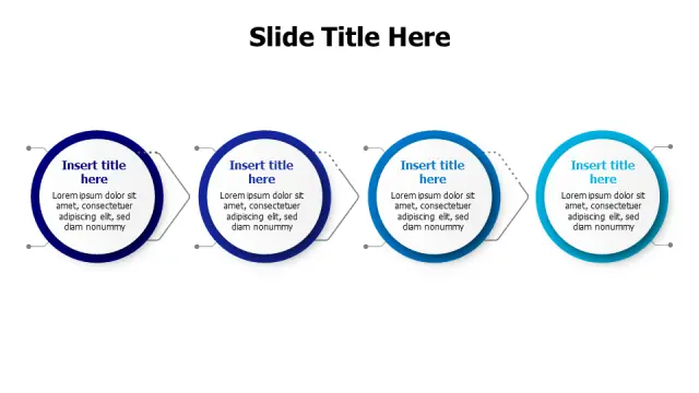 Four Step Circular Process Flow Diagram | PPT Design