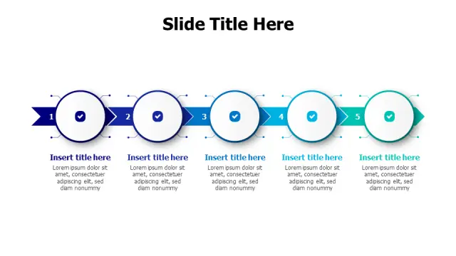 Five Stage Circular Process Timeline | Timeline | PPT Design