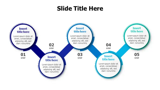 5-Step Circular Process Flow Timeline | PPT Design