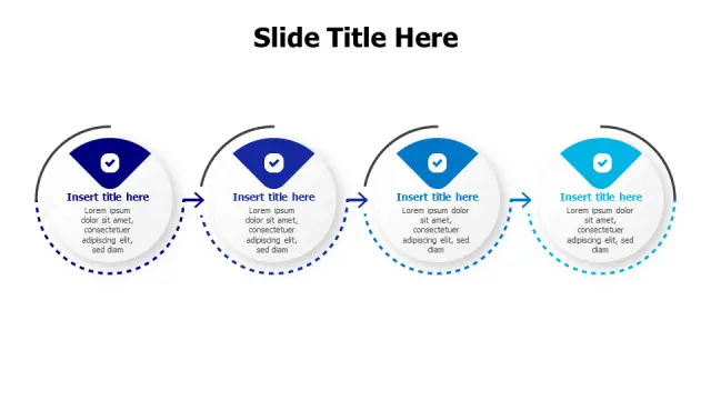 4-Step Circular Process Timeline Infographic | PPT Design