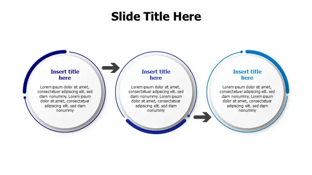 Three Stage Circular Process Flow | PPT Design