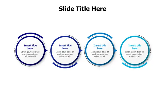 Four Stage Circular Process Flow Timeline | PPT Design