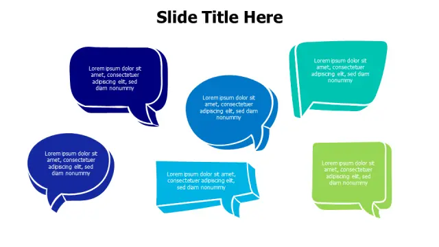 Five Colorful Speech Bubble Collection | PPT Design