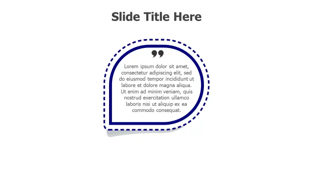 Teardrop Quote Bubble Infographic | Quotes | PPT Design
