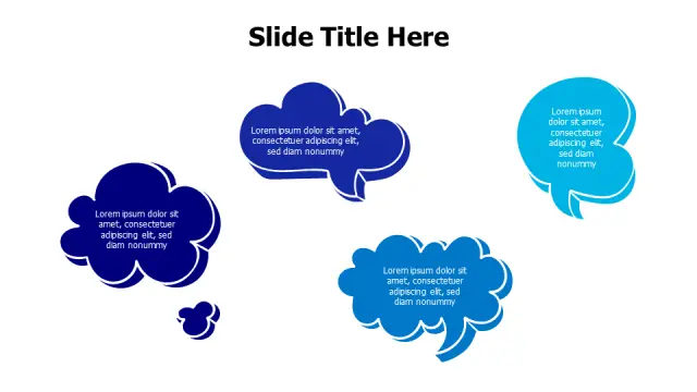 Cloud Shape Speech Bubbles Infographic Layout | PPT Design