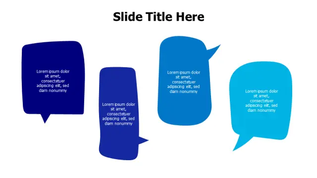 Four Step Gradient Speech Bubble Layout | PPT Design