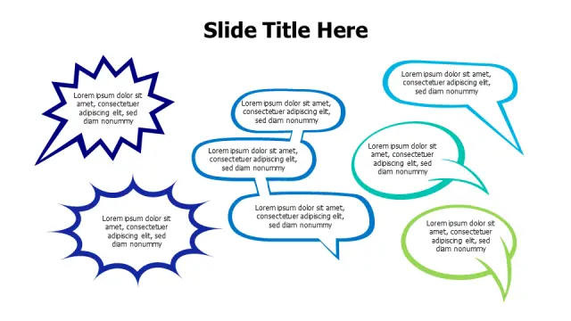 Comic Style Speech Bubble Collection Template | PPT Design