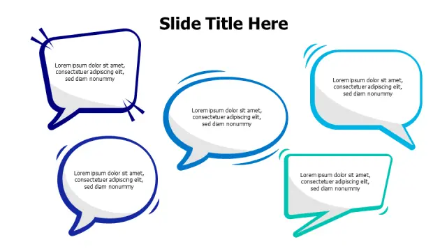 Five Bubble Communication Dialog Layout | PPT Design