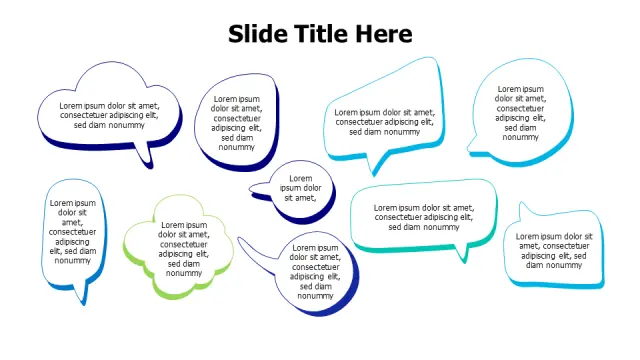 Colorful Speech Bubble Collection Layout | PPT Design