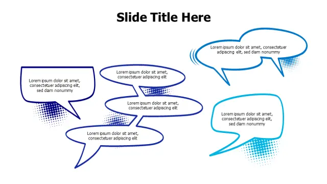 Comic Style Speech Bubbles Conversation Layout | PPT Design