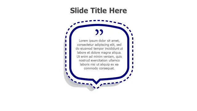 Rounded Speech Bubble Quote Display | Quotes | PPT Design