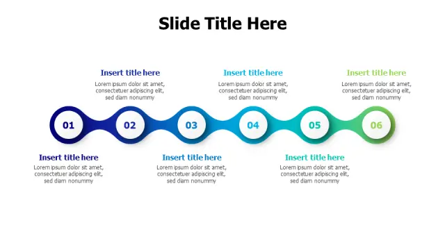 6-Step Connected Chain Process Timeline | PPT Design