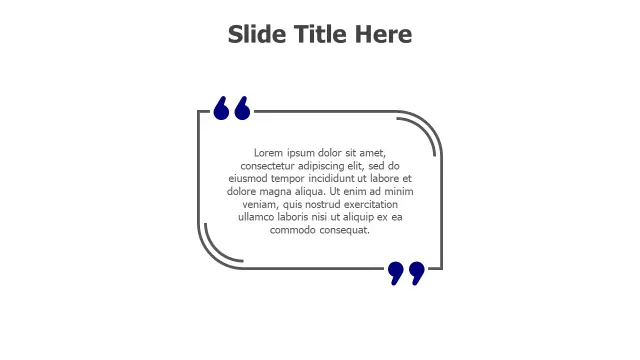 Rounded Quote Block Text Frame | Quotes | PPT Design