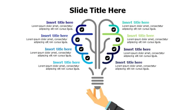 Light Bulb Innovation 8-Point Brainstorm Layout