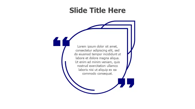 Circular Quote Frame Blue Typography | Quotes | PPT Design