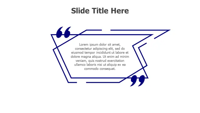 Geometric Quote Frame Text Layout | Quotes | PPT Design