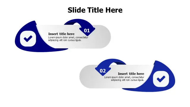 Two Step Process Arrow Flow Infographic | 3D | PPT Design