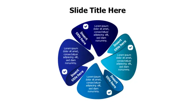 Four Section 3D Petal Matrix Diagram