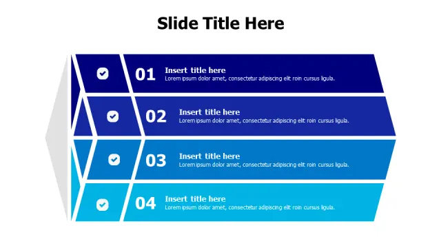 Four Step 3D Trapezoid Infographic | 3D | PPT Design