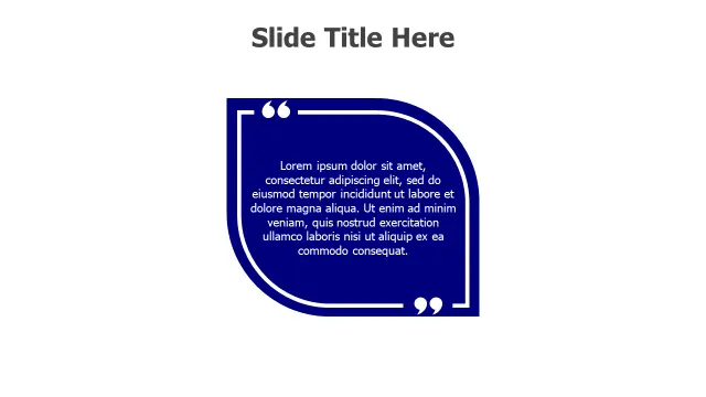 Blue Speech Bubble Quote Frame | Quotes | PPT Design