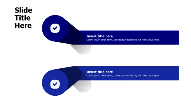 Checkmark Badge Banner Layout Template | 3D | PPT Design