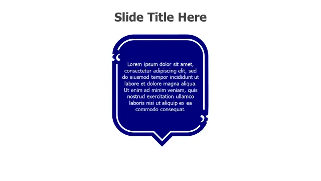 Speech Bubble Quote Text Block | Quotes | PPT Design