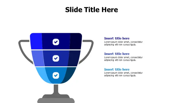 Three Tier Trophy Achievement Infographic | PPT Design