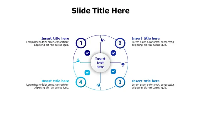 4-Step Circular Process Flow Diagram — Creativâ€¦ | PPT Design