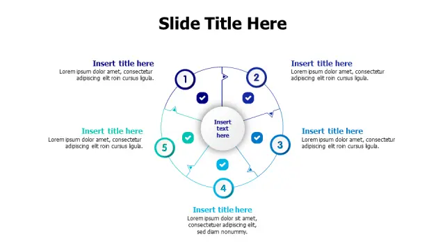 5-Step Circular Process Flow Diagram — Professâ€¦ | PPT Design