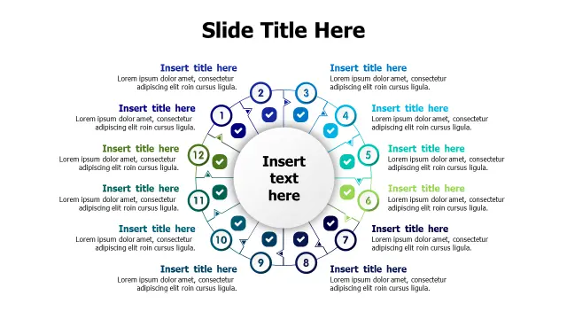 12-Point Circular Process Flow Diagram — Alterâ€¦ | PPT Design